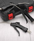 Straight Shot Air Blow Gun Featuring Tapered Bent Nozzle And Quarter Inch Npt Male Plug For Heavy Duty Compressor Blasting and cleanup.