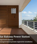 Efficient 180W MPPT Grid Tie Micro Inverter Kickstarts Your Solar Panels Into Dead Simple Home Power mounted on a balcony.