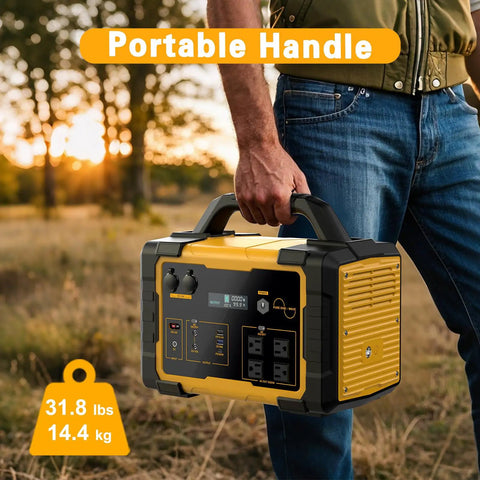 Person carrying a 1000W Portable Power Station with 1024Wh LiFePO4 Battery and 2000W Peak in nature