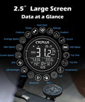 GPS Bike Computer With Wireless Connectivity, ANT Plus And Bluetooth Speedometer Odometer, 2.5 Inch Anti-Dazzle Screen display