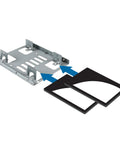 Dual 2.5 Inch to 3.5 Inch SATA Drive Mounting Bracket For PC Bay Holds Two 2.5 Inch SSDs Or HDDs With Easy Install Tech metal frame