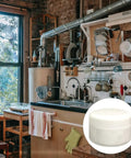 Epoxy Tile Repair Kit 100g Two Part A B Quick Dry Ceramic Adhesive Paste in kitchen with brick wall and hanging pots