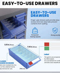 Heavy Duty 75 Drawer Parts Cabinet With 2mm Steel Frame And ABS Drawers With Labels And Dividers, Nut Bolt Screw Organizer description