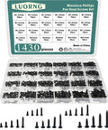 Massive 1430 Piece Black Carbon Steel Miniature Phillips Pan Head Screw Set M1.2 M1.4 M1.5 M1.7 M2 For Electronics Repair