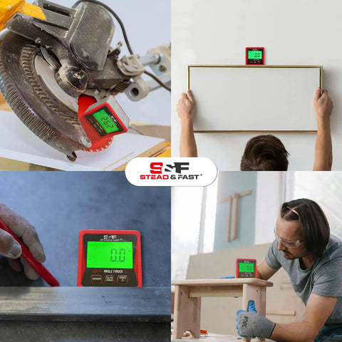 Digital Angle Finder Gauge With Magnetic Base Protractor Inclinometer For Woodworking And Carpentry in various uses