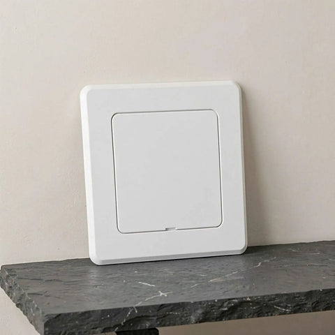 Straight Up White Abs Access Panel Cover For Ceiling Maintenance And No Sweat Pipe Concealing Universal Drywall Patch Seamless Drain Tube Shield Smooth Indoor Plumbing Solution on a wall