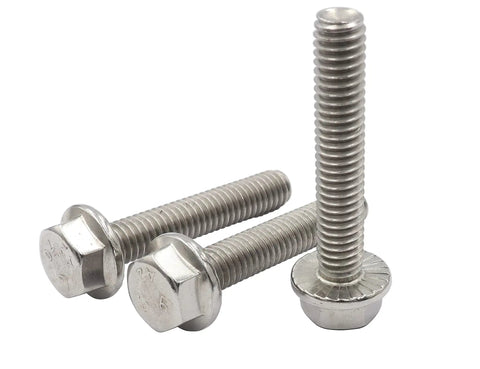 Genuine 304 Stainless Steel Hex Flange Bolts 5 16 By 18 X 1 3 4 Inch Fully Threaded Flanged Hex Head Screws Tough As Nails For Decking Fencing And Machine Assembly Heavy Duty Real Deal 10 Piece Set