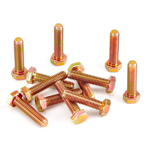 M8 x 50mm Beefy Heavy Duty Hex Bolts 8.8 Grade Alloy Steel Galvanized Finish Fully Threaded Metric Bolts With 13mm Across Flats For Machinery Auto Home Improvement 15 Pack.