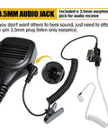 Workhorse Walkie Talkie Speaker Microphone With 3.5mm Audio Jack For Hytera Radios and earpiece connection