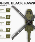 Top view of UH60L Black Hawk RC Helicopter with Brushless Main Motor 4CH Remote Control 6 Axis Gyro 2 4G Radio Outdoor Ready.