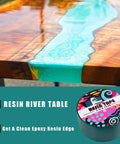 Heat Resistant Resin Tape For Epoxy Molding silicone adhesive craft tape on resin river table with clean epoxy edges