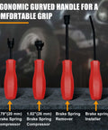 16Piece Drum Brake Tool Kit Pro Grade with ergonomic red handles for Chevy, Toyota, VW, Mazda