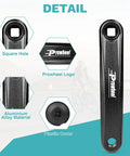 Left Crank Arm 170 Mm For Bike, Aluminum Alloy Square Hole, Lightweight Replacement Part With Plastic Dustproof Cover