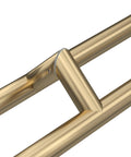 Offset Double Sided Door Pull Handle In Sweet Satin Gold Finish 900mm 36 Inch 304 Stainless Steel Round Bar Ladder Style Push Pull Door Lever For Commercial And Residential Doors close-up