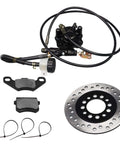 Beefy Hydraulic Rear Disc Brake Caliper Kit With Stainless Steel Rotor And Replacement Pads For Dirt Bikes Quads ATVs Go Karts And Dune Buggies Fits 150cc 200cc And 250cc Engines.