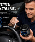 Refresh Your Gnarled Steering Wheel With This Badass Nourishing Leather Restoration Cream being applied to a steering wheel.