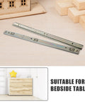Two Pack Heavy Duty Side Mount Drawer Slides Gliding Silent Mouse On Steel Ball Bearings Rust Resistant Galvanized Finish For Smooth Cabinet Doors Toolbox Drawers Workbench Trays And Dope Nightstand Storage Gear side view on wood surface