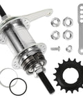 Coaster Brake Rear Hub For Bicycle 36 Hole Bike Hub With Easy Installation components displayed on white background