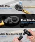 Half Inch Drive Torque Wrench - 10-160 Ft-Lb (10-227 Nm), 72-Tooth Professional Click Torque Wrench Set in usage demonstration
