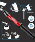 DEEFIINE wood lathe turning tool set with foam-handled red tool; bowl sander, hollowing tools, 5pc carbide inserts.