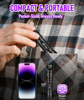 Handheld UV Flashlight Blacklight 395 405 Nm Led shown pocket-sized for portable use with size comparison to a smartphone