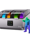 Space Pi X4 Filament Dryer For 4 Rolls With 110W PTC Heater shown with multiple filament colors and 3D printed model
