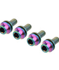 Colorful titanium bicycle bottle cage bolts M5x12mm with washers