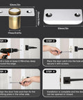 Magnetic Door Catch 2 Pack Adjustable Cabinet Magnets For Smooth Slam Free Closure With Install Steps and Measurements
