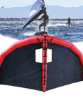 Inflatable Surf Wing For Water Sports, Handheld Wind Wing Kite Surf Gear, 5 Square Meter Wing with clear window shown on water