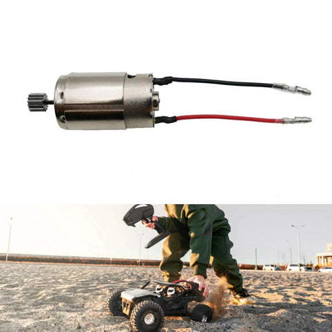 High Speed 390 Motor With 14 Tooth Metal Gears Upgrade for Off Road Model Cars Delivering Smooth Power Transfer in Tough Terrain