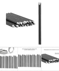 DIY Jewelry Making Anvil Chisel Set High Hardness Steel Punches Kit arranged for detailed view and jewelry stamping example.