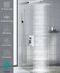 High Pressure Shower System With 10 Inch Rain Head And 2 In 1 Handheld Sprayer Wall Mount Fixture Rough In Valve Built To Last