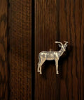 Kickass Solid Brass Cabinet Knobs With Super Sweet Retro Animal Drawer Pulls For Kitchen Cupboards Heavy Duty Furniture Hardware Featuring Smooth Adjustable Cuttable Step Screws on a wooden cabinet.
