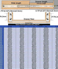 Measurement guide for Heavy Duty Drawer Slides With Lock, 10 to 60 Inch Range, 500 Lb Capacity, 3 Fold Full Extension Ball Bearing Glides.