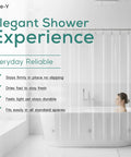 Magnet Grip Shower Curtain Liner With Weighted Magnets, 72x72 Inches, Premium PEVA Waterproof, in a modern bathroom setup