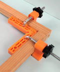 90 Degree Clamp Set With Positioning Squares Three Inch Four Inch And Two Point Three Inch Right Angle Clamp in use on wood