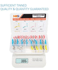 150 Piece No Fuss Solder Seal Wire Connector Kit With Waterproof Heat Shrink Butt Terminals in open box on scale
