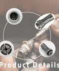 4 Pack Die Grinder Collet Set 3mm Precision Chuck Adapters For 1 Eighth Inch Arbors Shanks Rugged Pro Grade Carbon Steel Tool Kit Great For Mold Making Routers And Other Grinders, detail view
