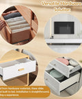 Iron Drawer Slides Replacement Rails with smooth opening, shown in use with wooden cabinets, enhancing DIY furniture projects.