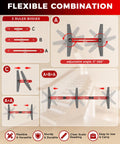 Adjustable Stair Tread Template Tool Featuring Interchangeable Aluminum Slider Bars For Dead On Layouts And Hassle Free DIY Measurements That Nail The Fit Every Single Time, showing flexible combination with three rulers and adjustable angles.