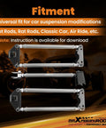 Universal Parallel 4 Link Kit With Adjustable Ends For Suspension Links And Panhard Bar Fits Hot Rods Rat Rods Classic Cars And Air Ride Setups Improves Handling And Ride Height Adjustment, steel 24.02-24.80 in kit
