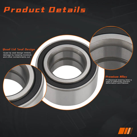 Front Wheel Bearing Set Left And Right With ABS For Ford C Max 2013 2018 Escape 2013 2019 Focus 2012 2018 Transit