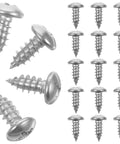 100 Pack Stainless Steel Pan Head Self Tapping Screws For Wood And Thin Metal, Rust Resistant DIY Fasteners In Various Angles