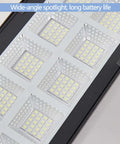 Close-up view of LED chip array in JUDYSSY Solar Powered Street Flood Lights Outdoor Led Waterproof Lamp with Remote Control.