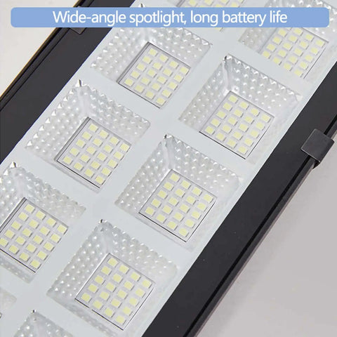 Close-up view of LED chip array in JUDYSSY Solar Powered Street Flood Lights Outdoor Led Waterproof Lamp with Remote Control.