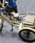 Three Wheel Kids Pedal Tricycle With Back Seat, Belt And Armrests, Front And Rear Brakes, Outdoor Cruiser With Pneumatic Spoke Wheels