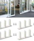 4 Pack Sliding Closet Door Floor Hardware Guide With Wobble Free Operation And No Drill Adhesive Mount for 1.375 Inch Doors