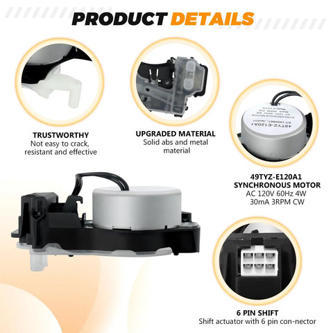 Upgraded 49tyz-e120a1 Washer Shift Actuator Replacement For Whirlpool Kenmore Washing Machines Durable Thick Material Prevents Cracking