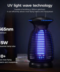 LED Bug Zapper For Home And Outdoors With Powerful Mosquito Killer Light That Attracts Mosquitoes At Night, black unit