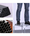 Straight Up Sturdy Portable Fabric Closet With Washable Tear Resistant Cover And Quick Pop Up Setup For Bulk Clothing Organization In Dorms Or Small Spaces As A Heavy Duty Wardrobe Gear showing steel frame components and a person standing on a constructed base.